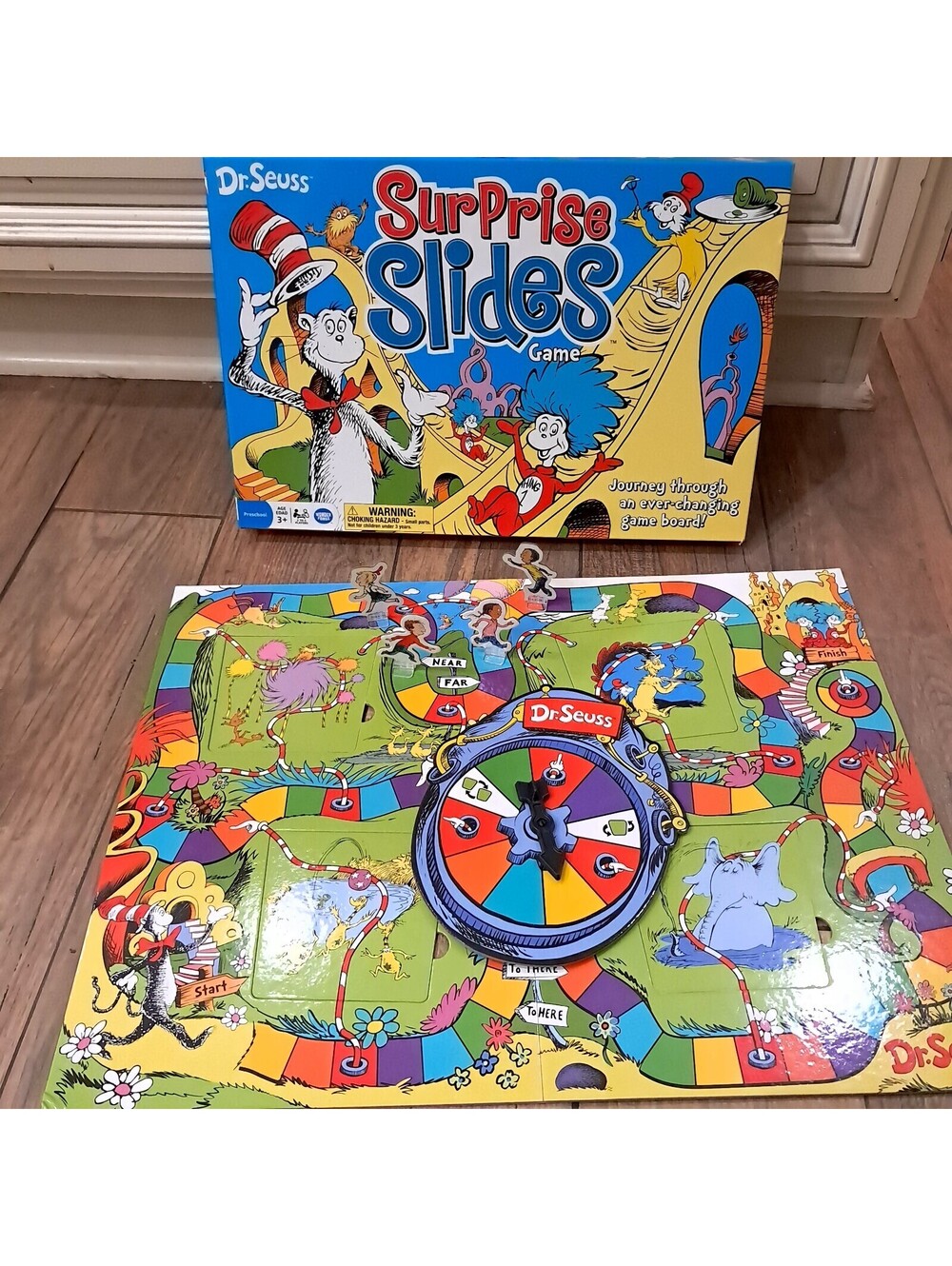 Dr. Seuss Surprise Slides Board Game Preschool kids Cat in the Hat Wonder Forge